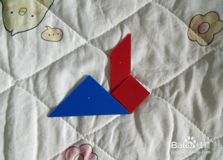 用七巧板智力拼图怎么拼鹳？