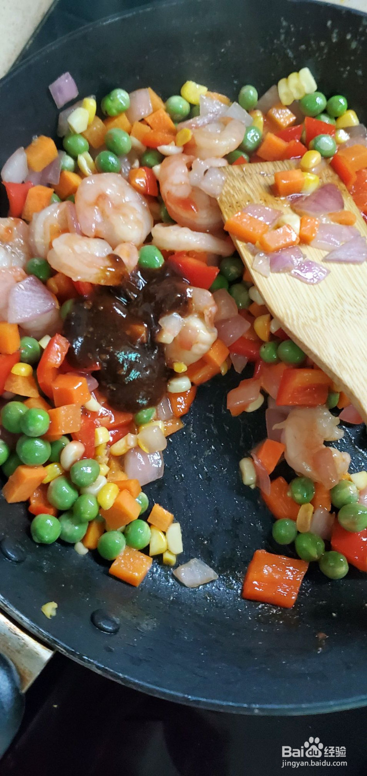 虾仁芝士焗饭的做法