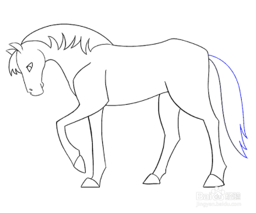 怎么画马简单方便图片