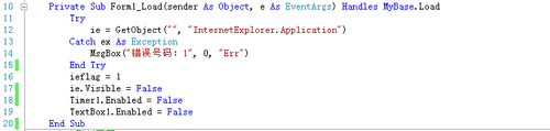 vb.net 2012[9]ie自动打开网址
