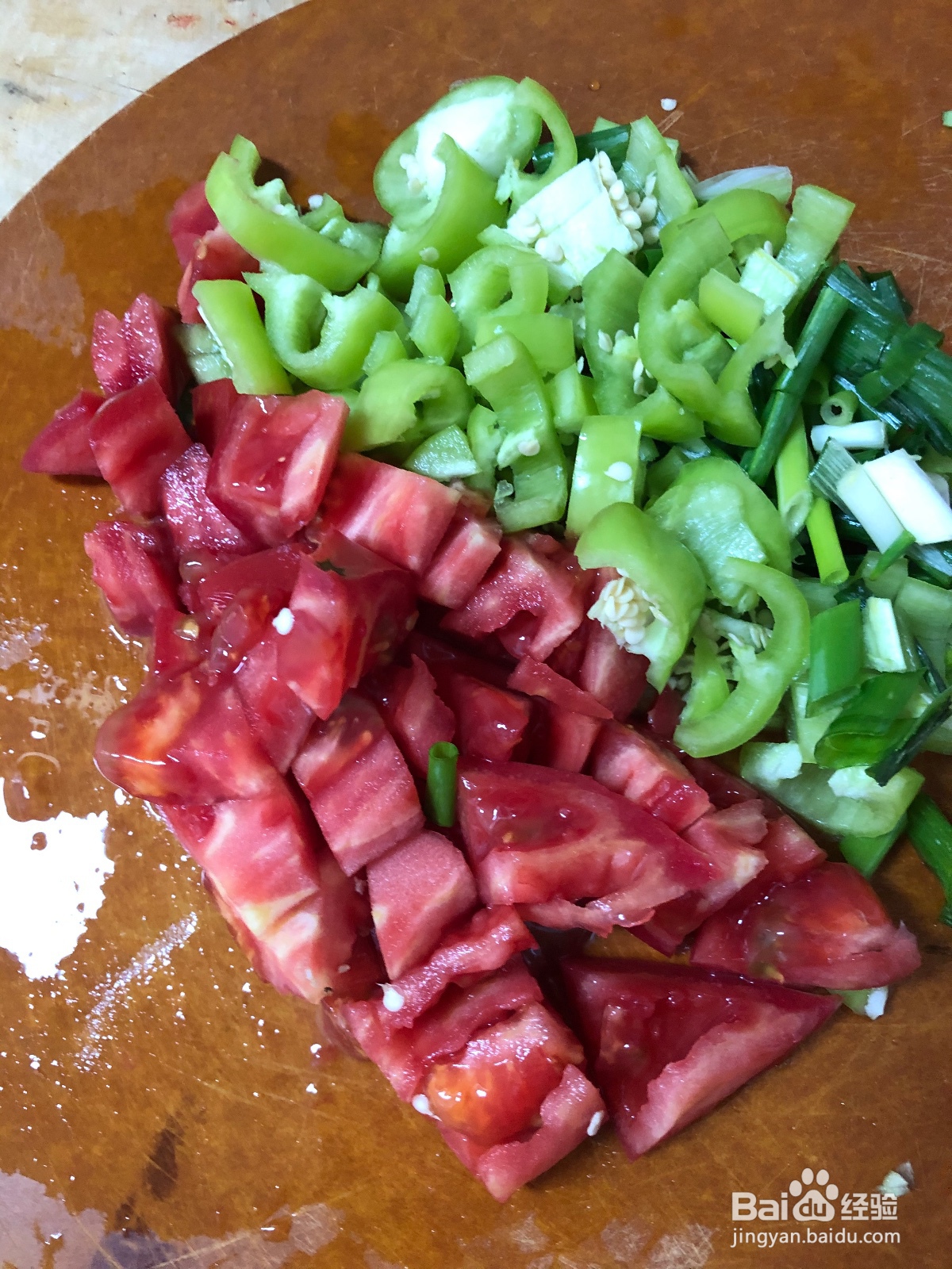 美味的西红柿炒茄子