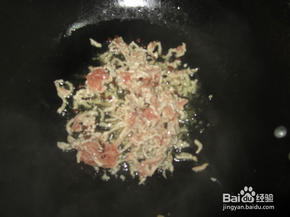 蒙阴干煸辣肉丝的炒法