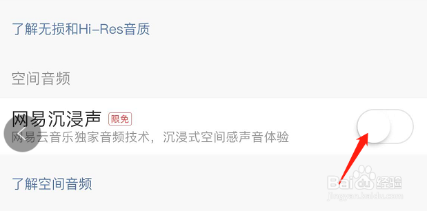如何开启网易云音乐APP的网易沉浸声