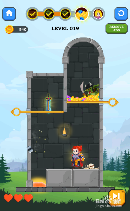 Hero Rescue Online的LEVEL 019怎样通过？