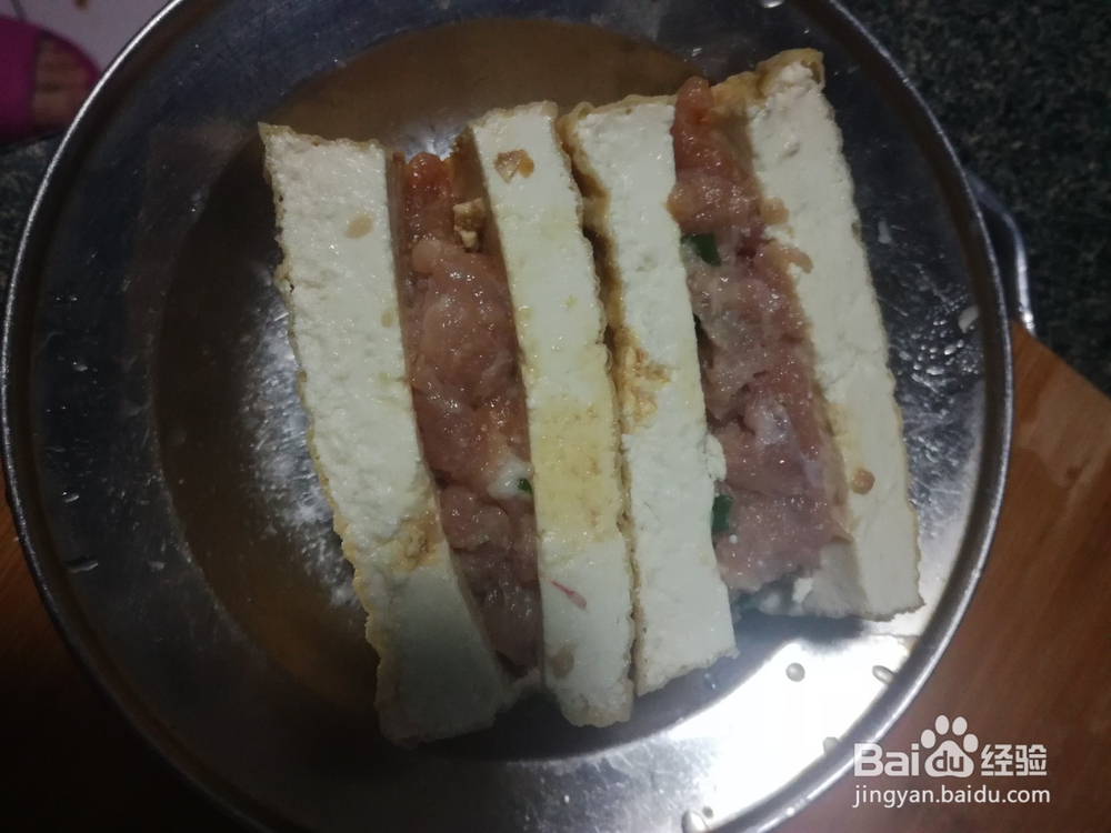 油豆腐夹肉沫做法