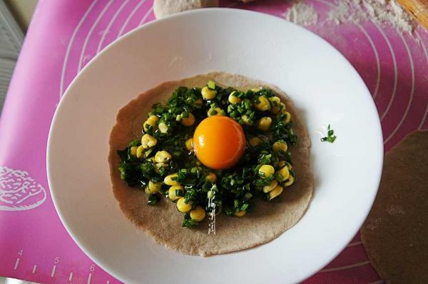 全麦韭菜鸡蛋饼