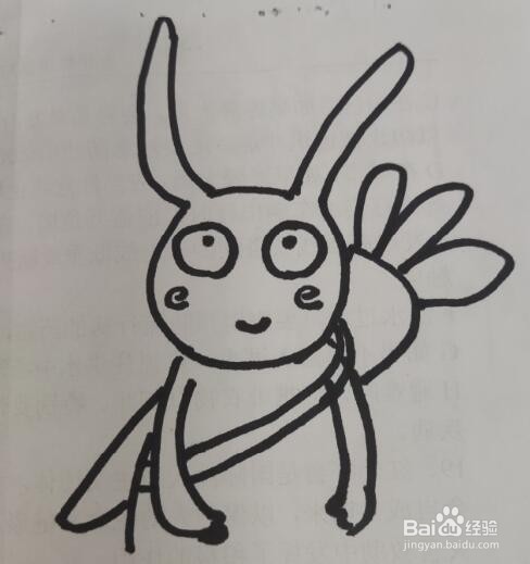 儿童简笔卡通画 兔子的画法