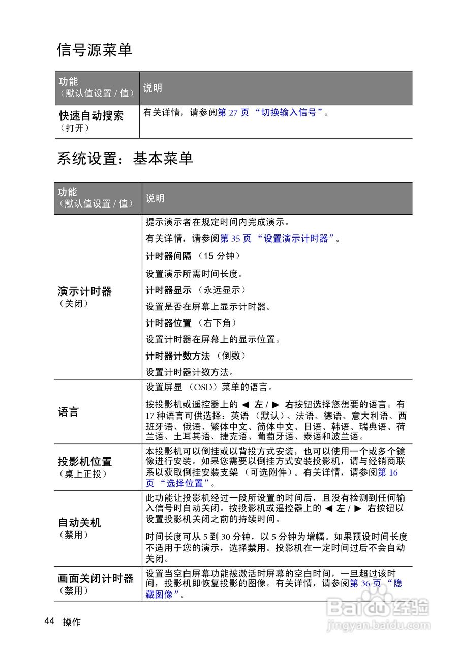 明基MP511+投影仪使用说明书:[5]