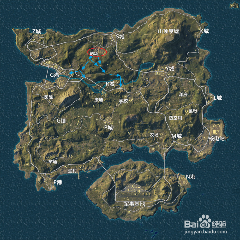 刺激战场海岛打野路线二篇