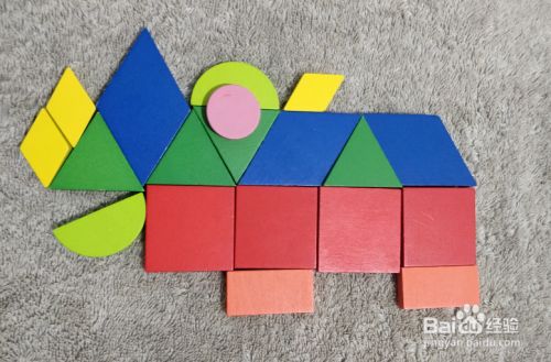 用蒙氏积木怎样拼一只张开大嘴的河马?