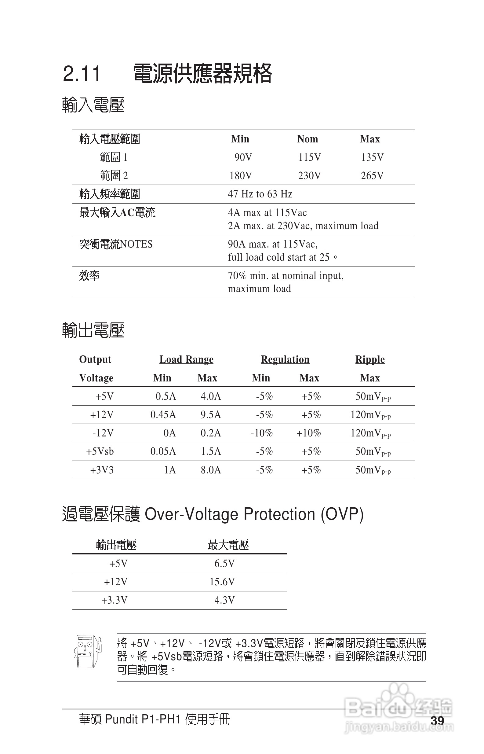 华硕P1-PH1型主板说明书:[4]