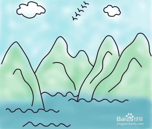 小学美术学山水画的教程