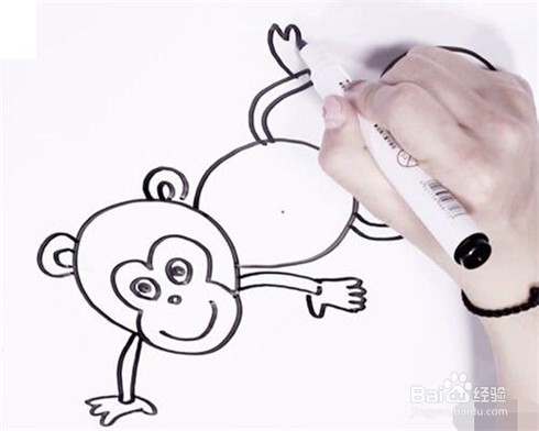 伴儿成长简笔画系列-怎样画小猴子简笔画