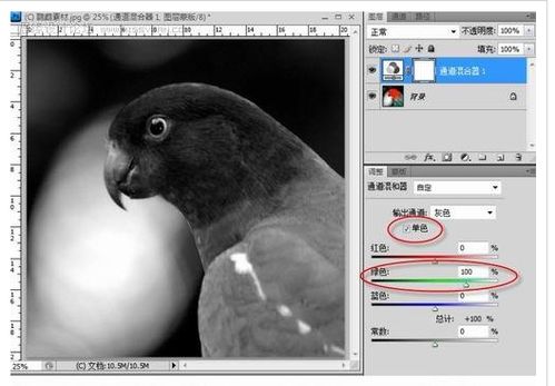 ps教程：用通道混合器还原照片局部细节