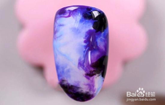 自制泼墨型美甲