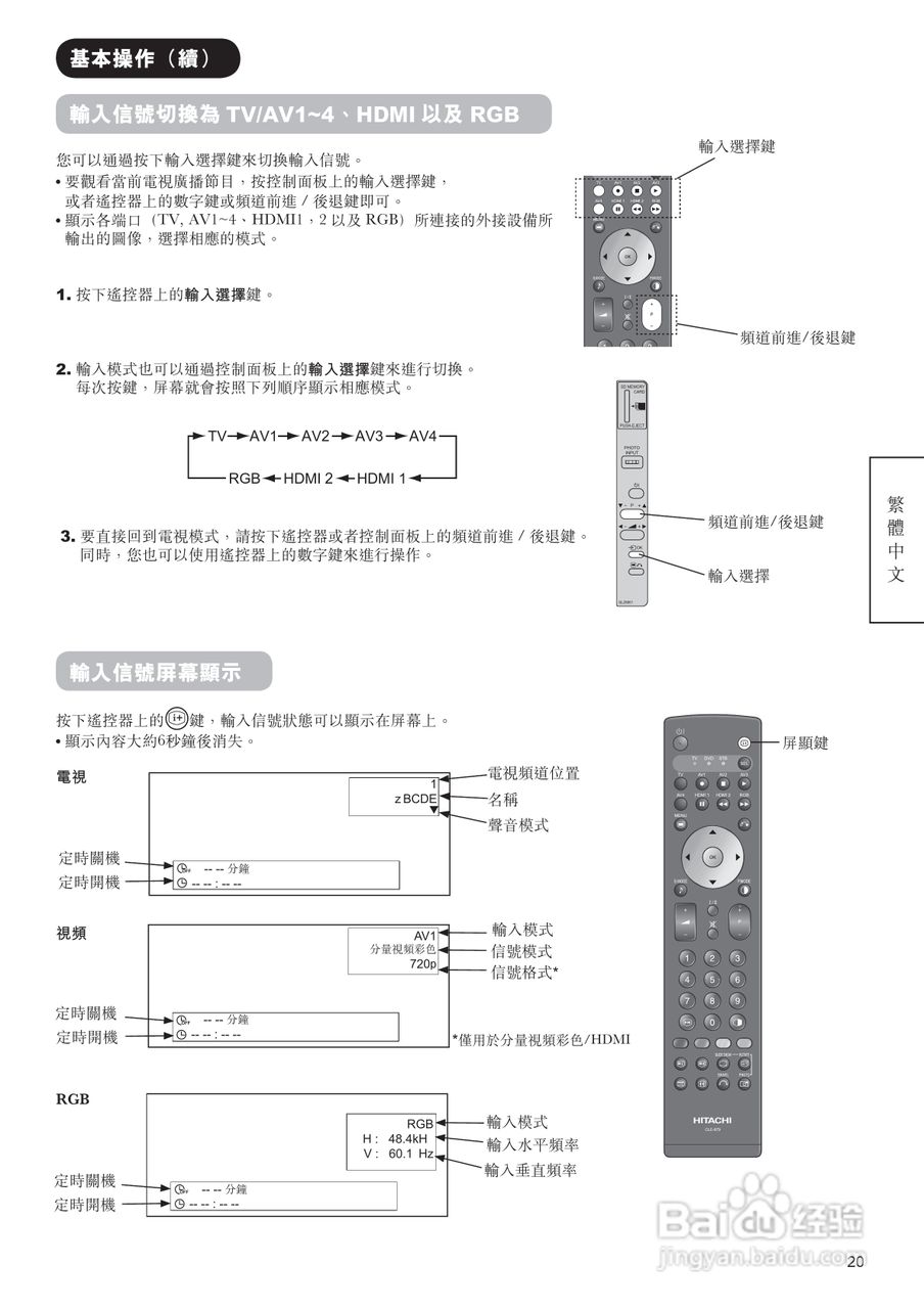 日立牌42PD9800TA型等离子电视机使用说明书:[3]