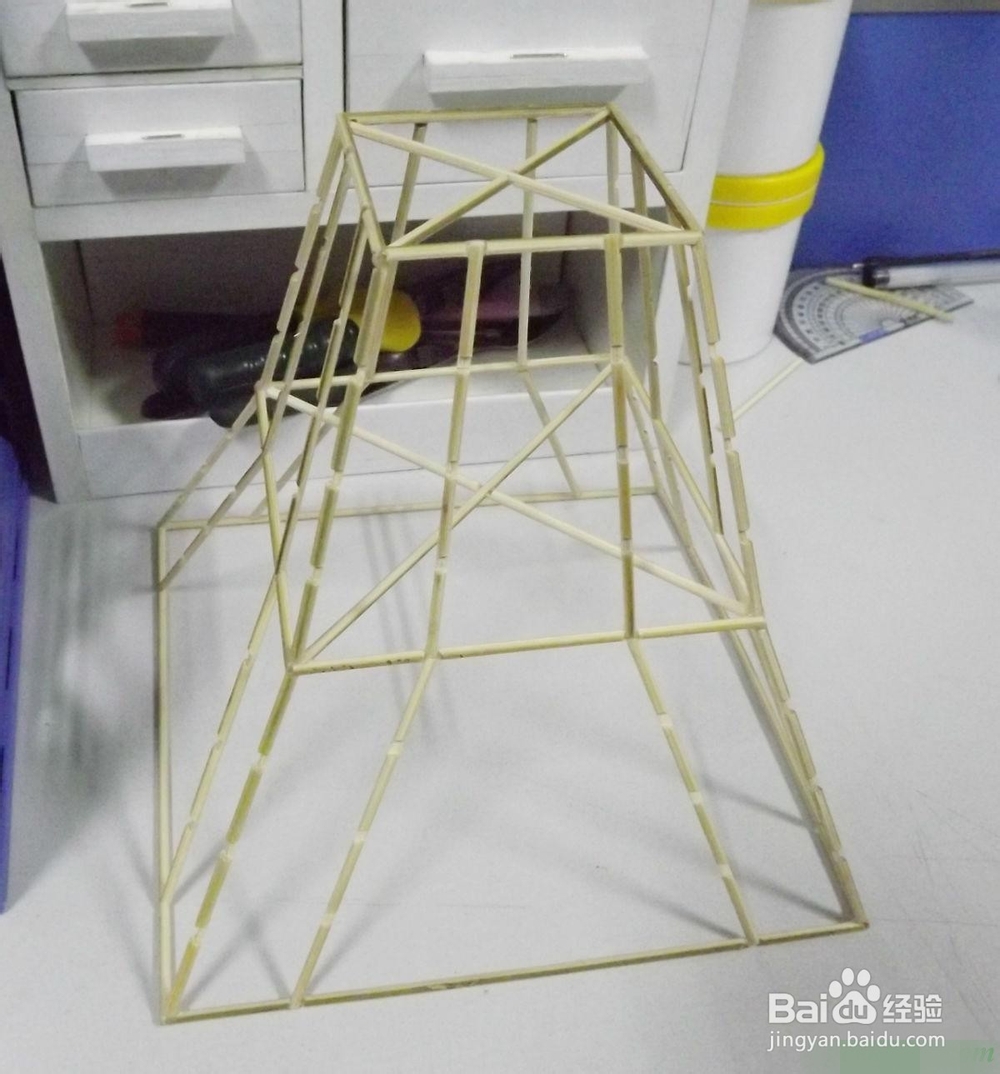 烧烤竹签如何DIY埃菲尔铁塔