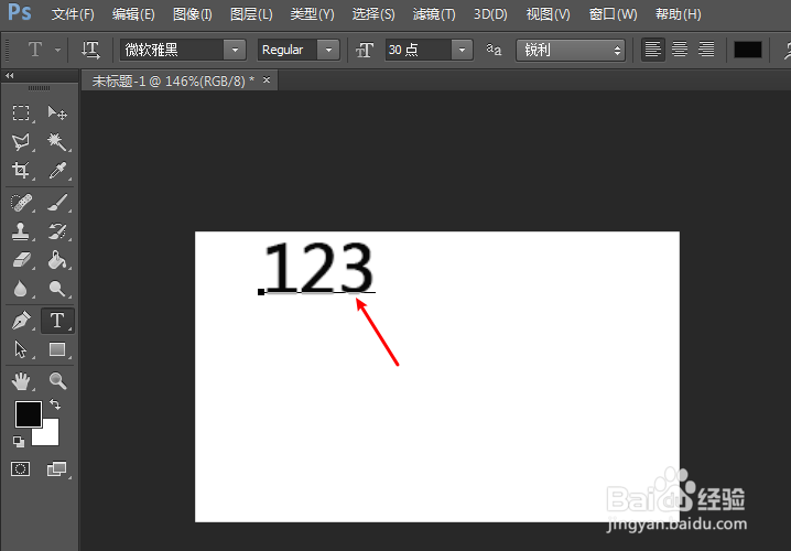 ps横排文字工具怎么打不出字
