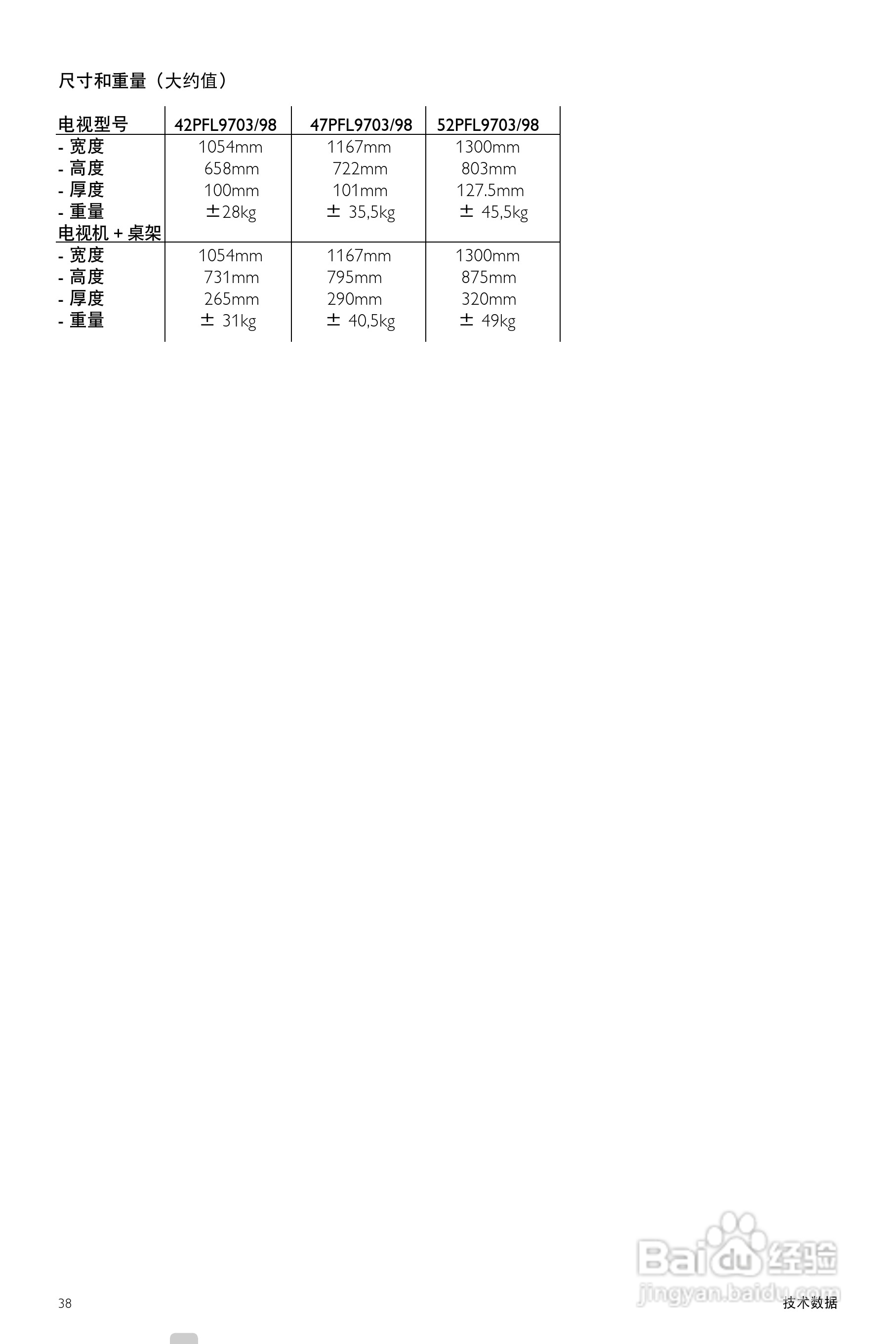 飞利浦42PFL9703/98液晶彩电使用说明书:[4]