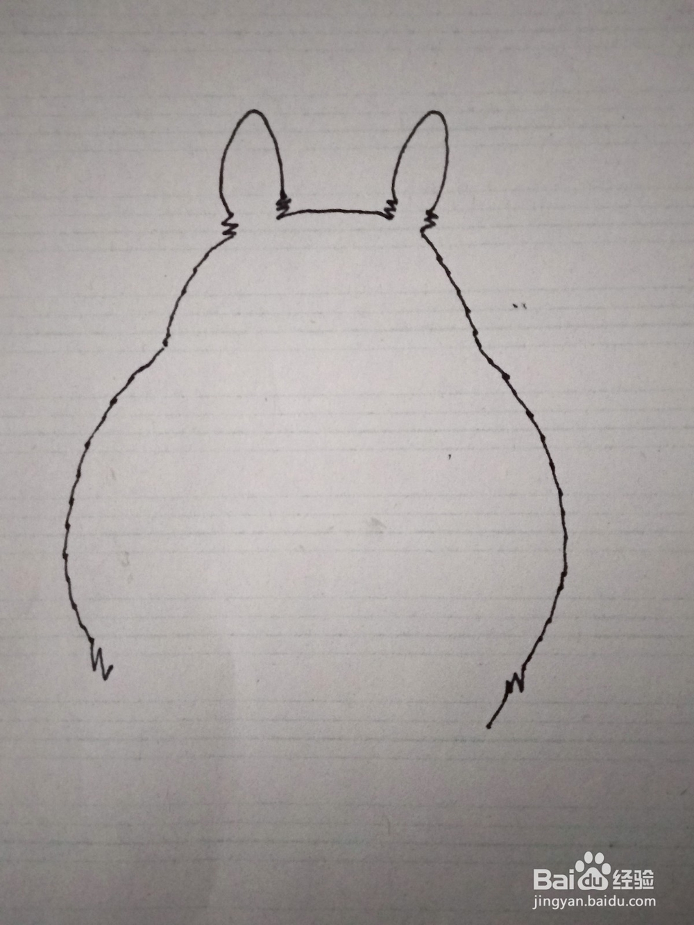 用钢笔怎么画卡通龙猫简笔画如何画龙猫