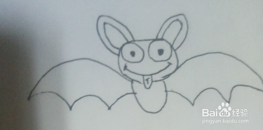 简笔画蝙蝠如何画呢?