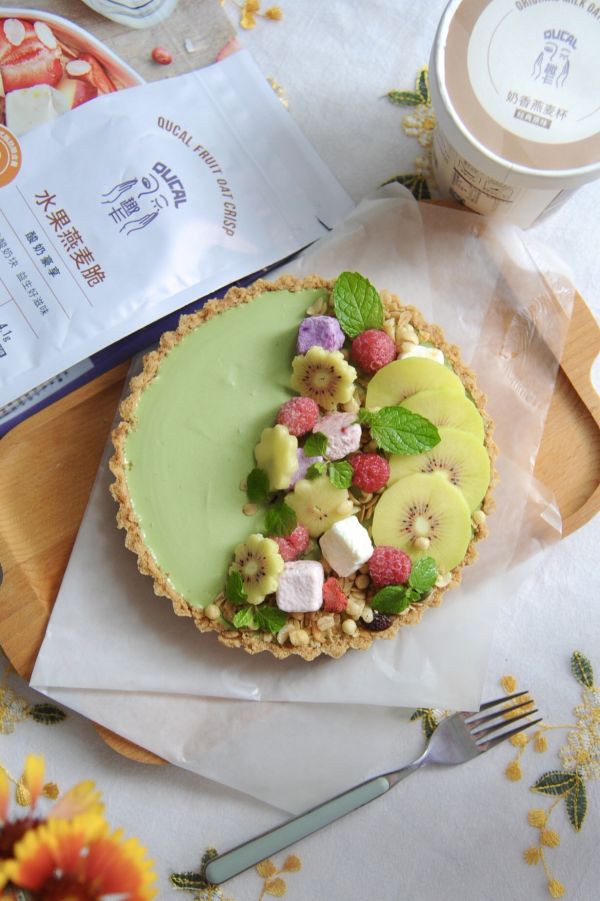 抹茶慕斯燕麦派