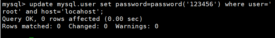 MySQL数据库修改用户密码