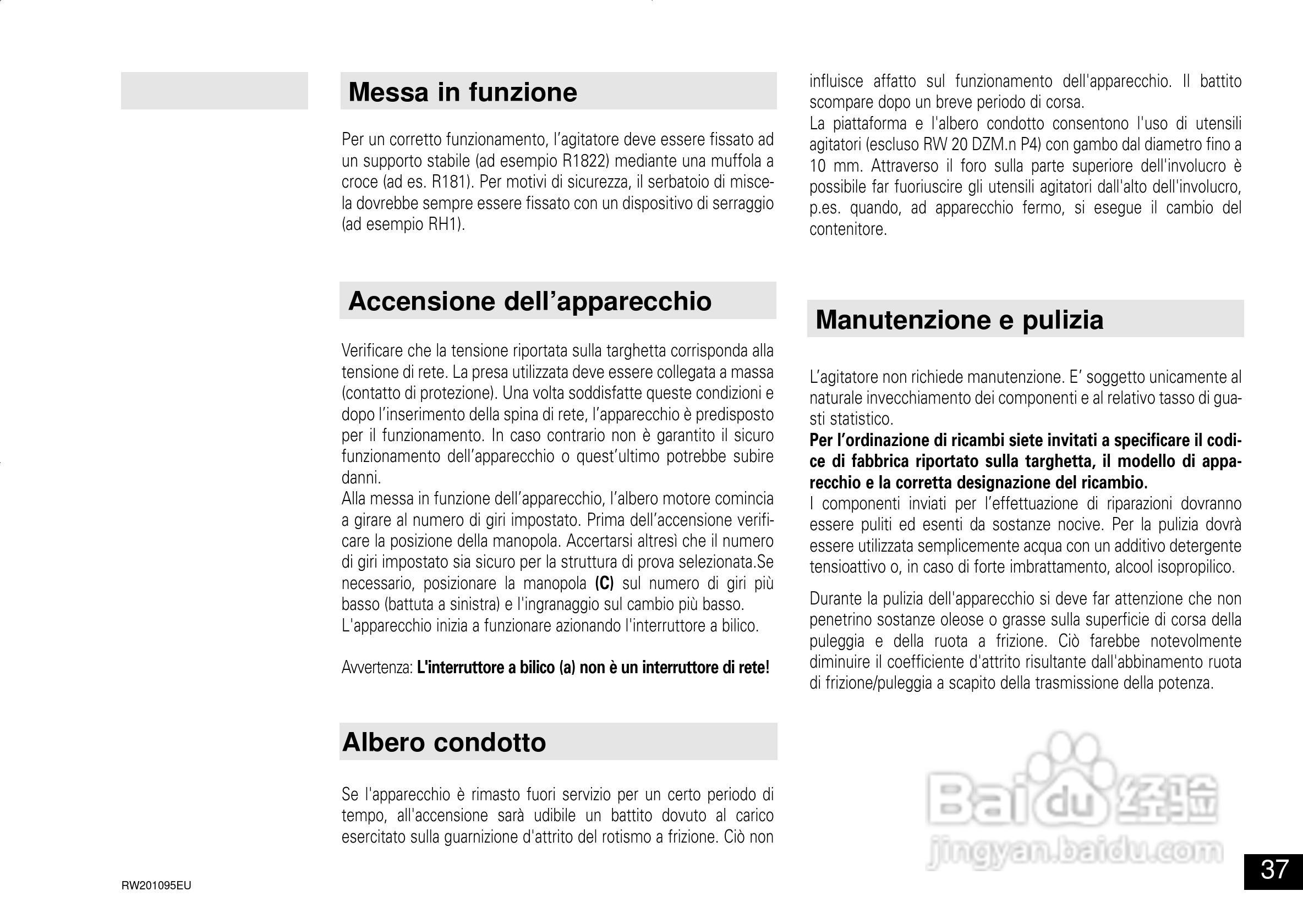 IKA RW 20 DZM.n 顶置式机械搅拌器使用说明书:[4]