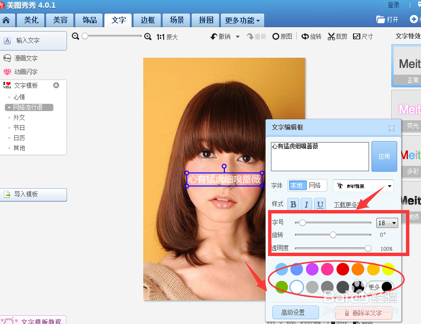 美图秀秀怎么加文字在图片上
