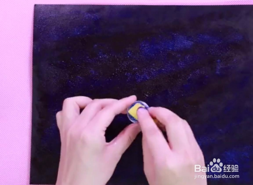 创意手指作画法/简单的创意星空画法!