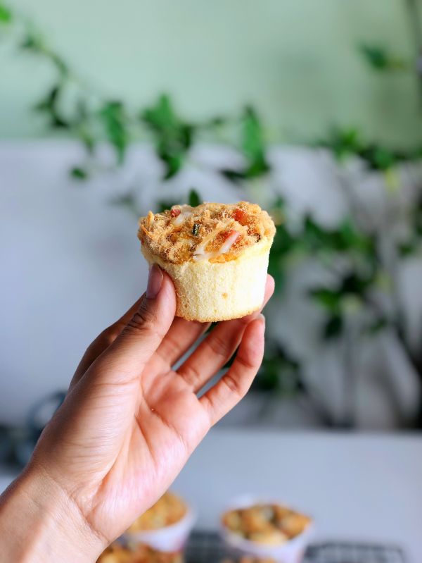 香葱肉松火腿杯子蛋糕