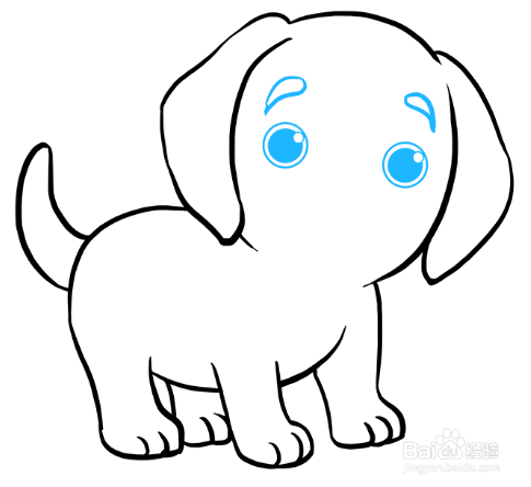 怎么画中华田园犬