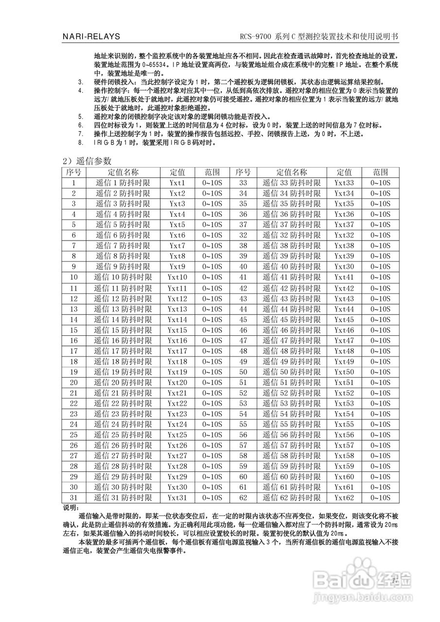 RCS-9709C测控装置技术和使用说明书:[9]