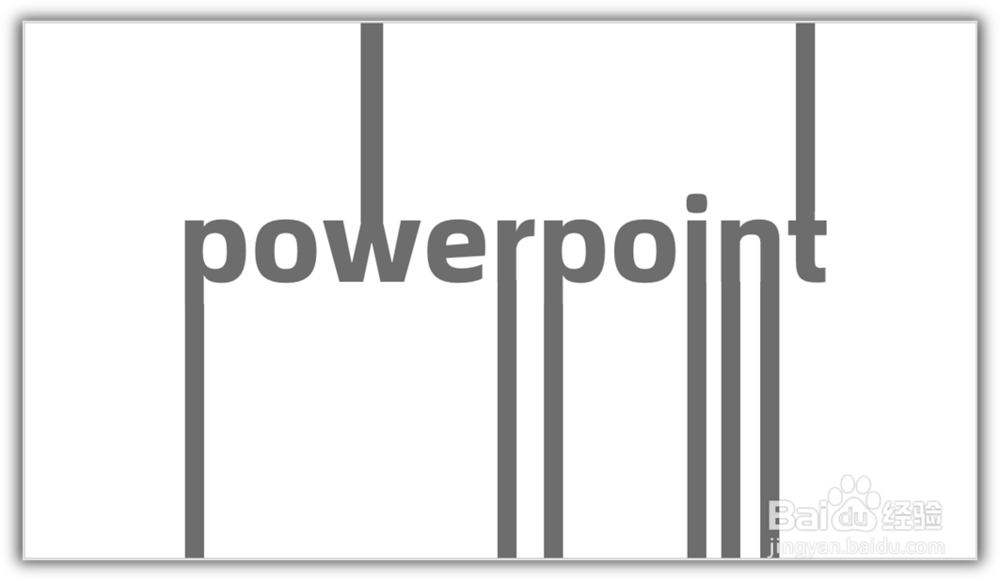 怎样制作矩形装饰超长文字笔画效果的PPT封面?