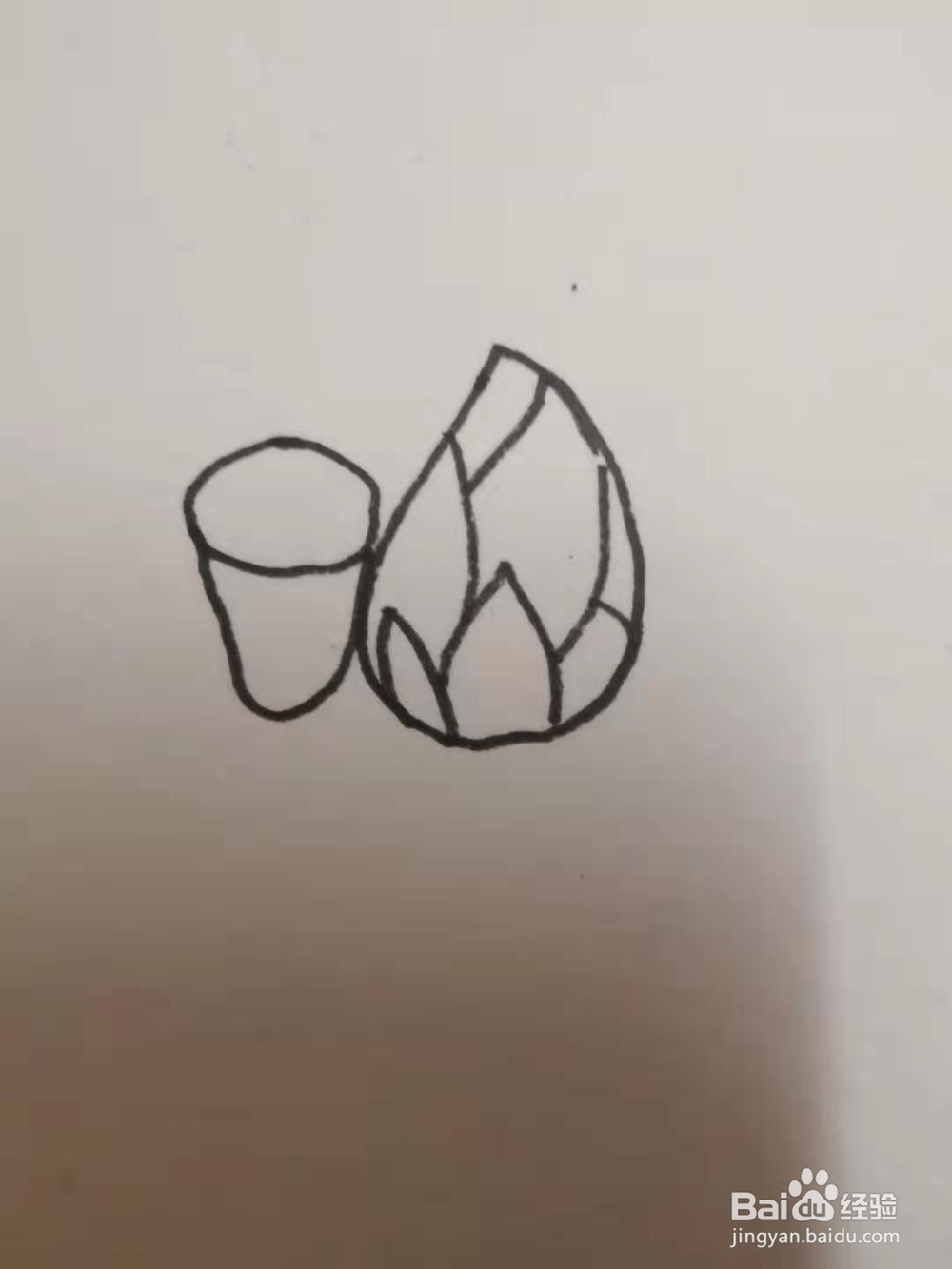 如何画荷花的速写