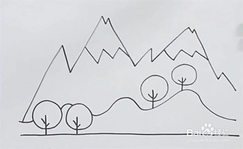 快随小编一起来看看吧工具/原料纸笔颜料方法/步骤 1 首先画出地平线