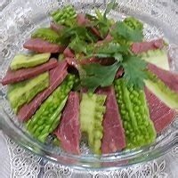 红油牛肉拌苦瓜的做法