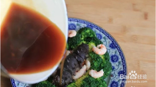 鲍汁西兰花海参的做法