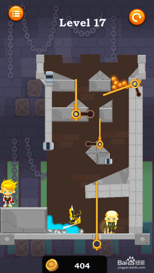 如何通过Caio Hero Rescue的Level 17？