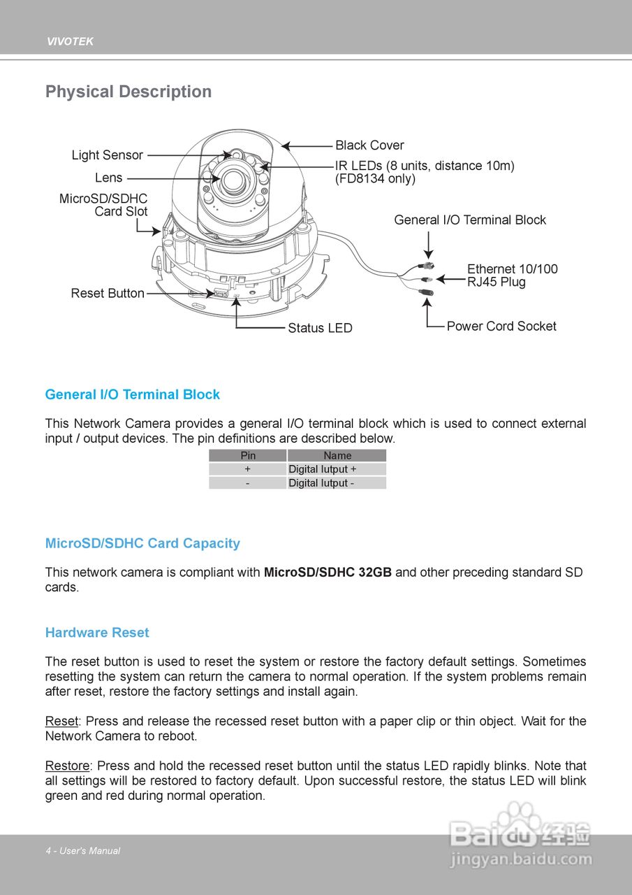 晶睿通讯球型网络摄像机FD8134说明书:[1]