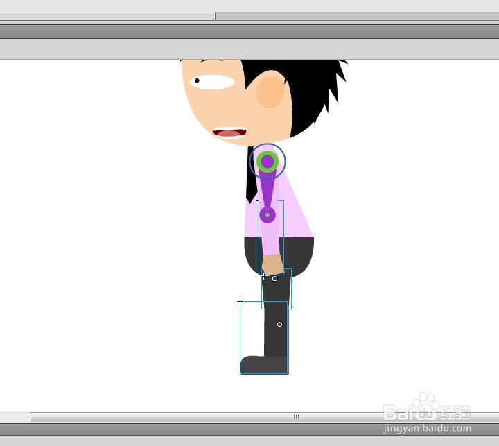 flash制作骨骼人物走路动作