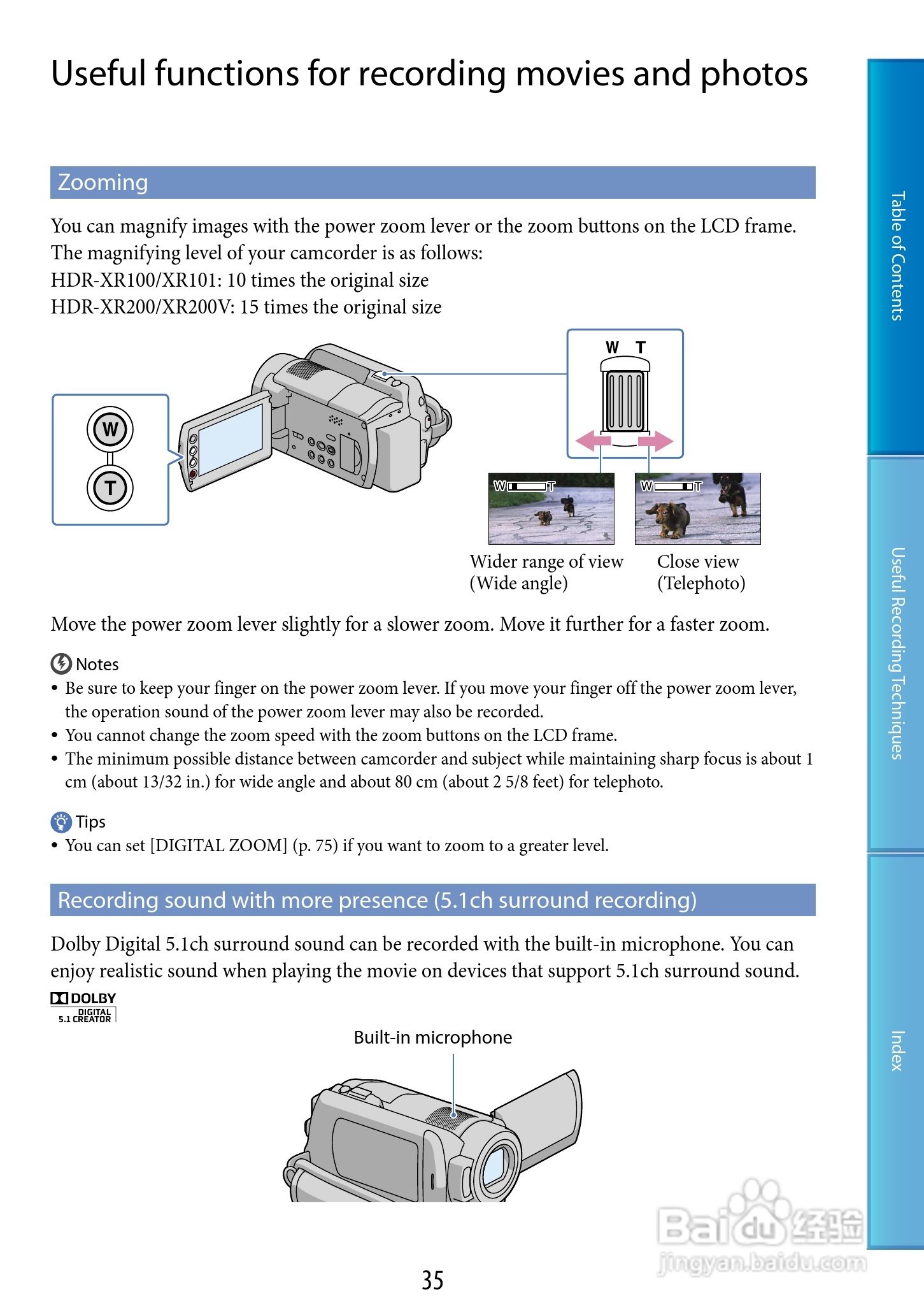 索尼HDR-XR200V数码摄像机使用说明书:[4]