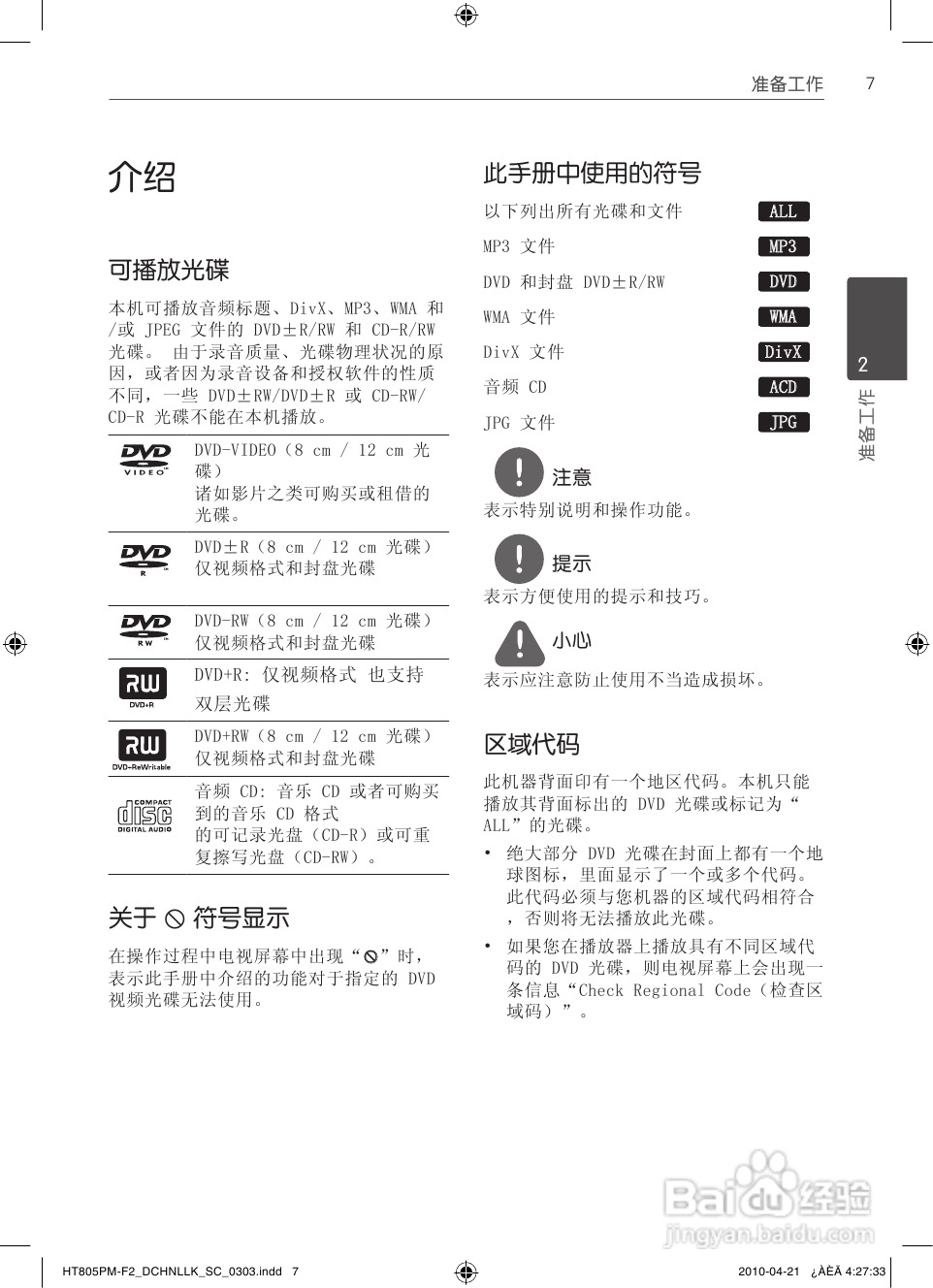 LG HT805PM家庭影院使用说明书:[1]