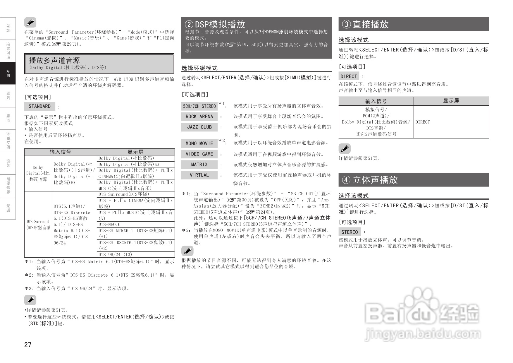 天龙AVR-1709收音环绕扩音器说明书:[2]