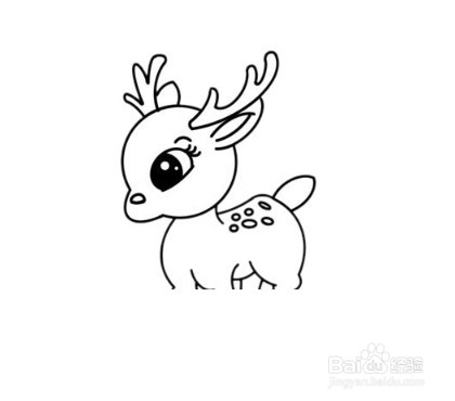 怎么画出卡通版的小鹿？