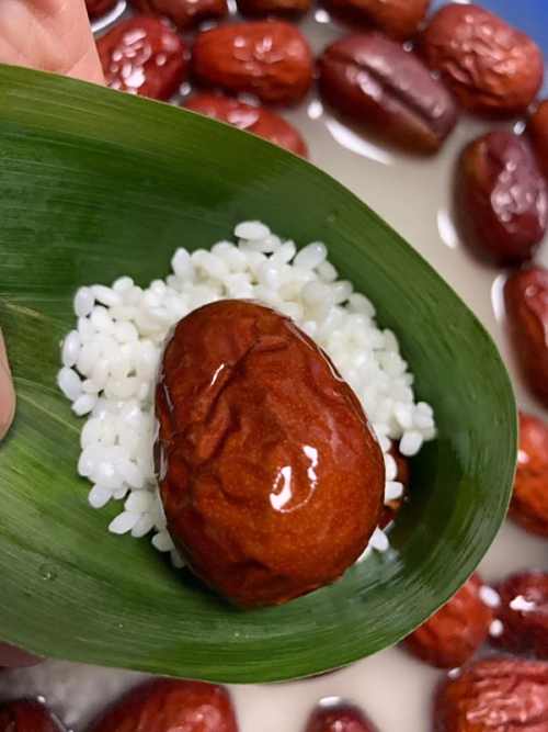 红枣粽子纯手工制作