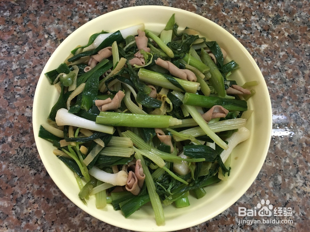 芹菜蒜苗炒鸭肠怎么做?