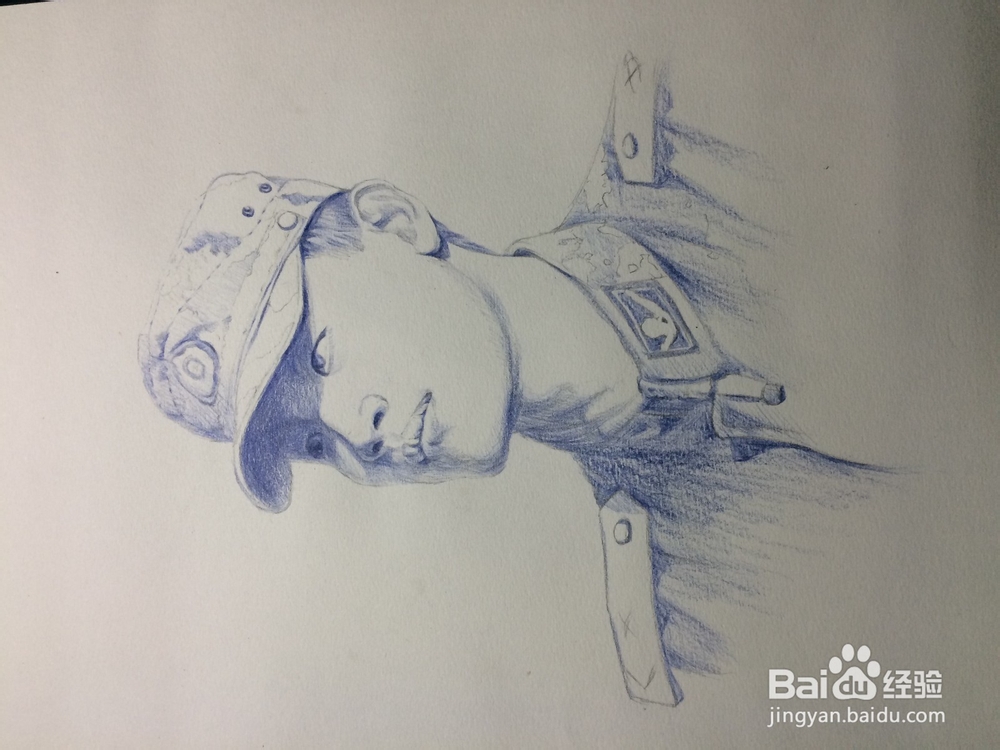 素描：彩铅肖像画画法，武警消防战士绘画艺术。