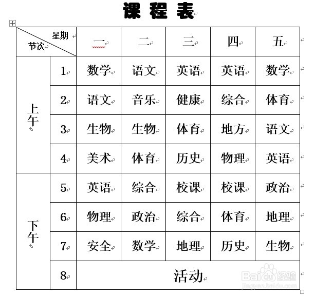Word2013如何绘制斜线表头（表格的表头添斜线）