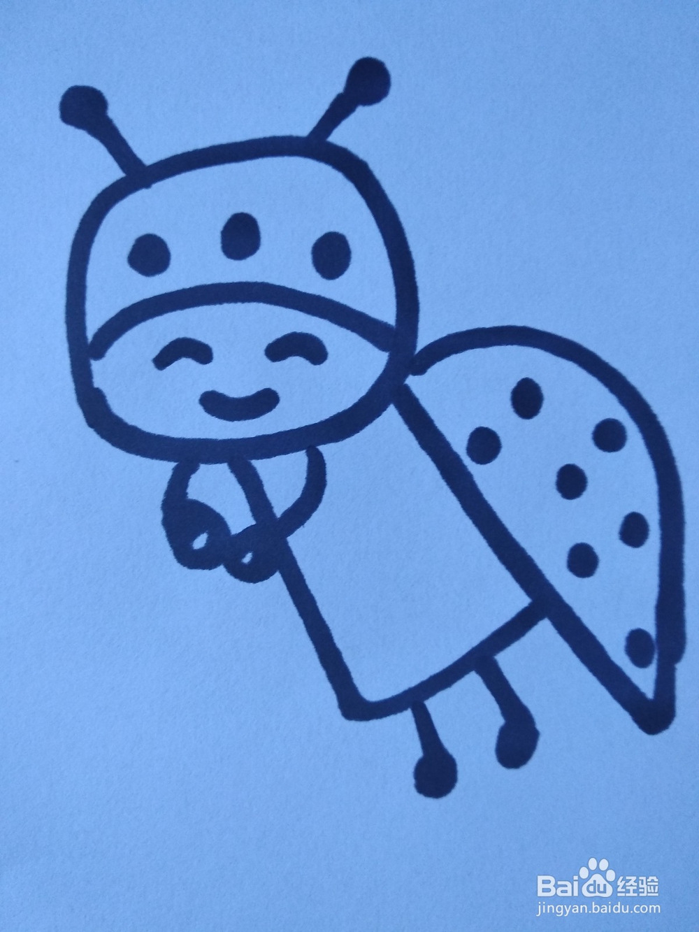 卡通瓢虫简笔画怎么画